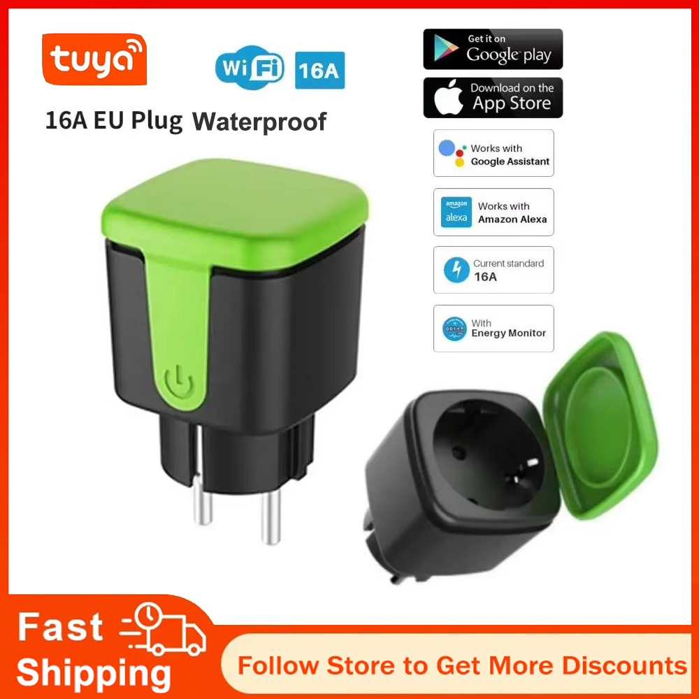 Wifi Smart Plug - Tuya EU 16A WiFi Smart Waterproof