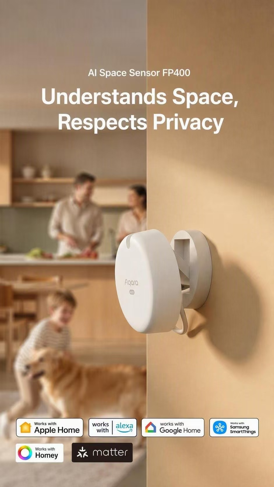 Pir Motion Sensor - Aqara FP400 AI Millimeter‑Wave Radar Presence