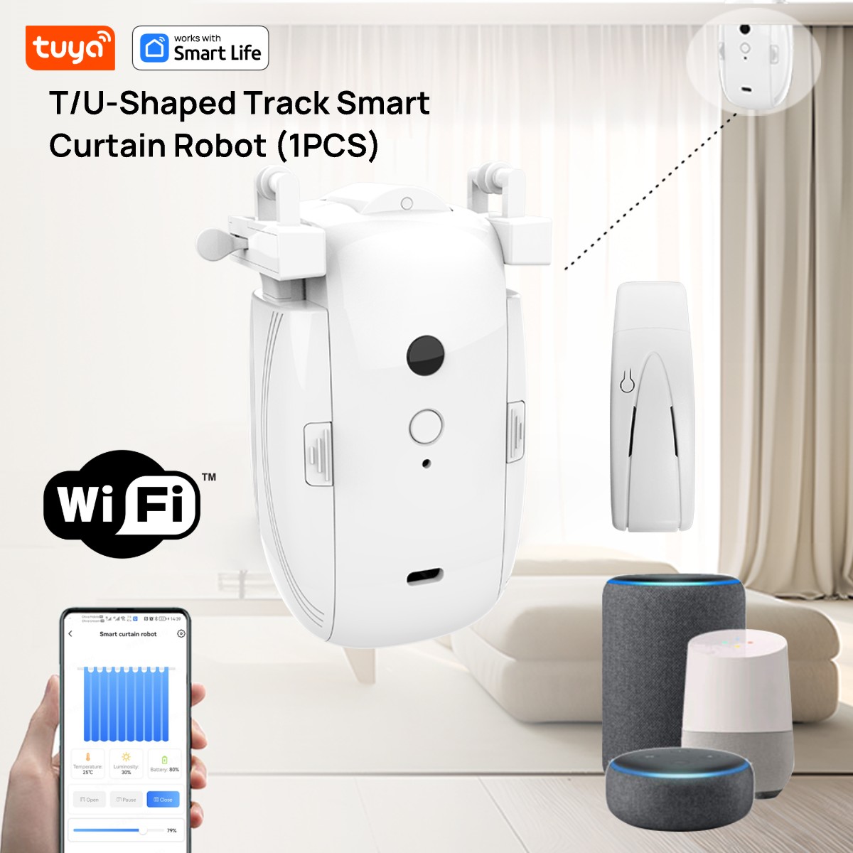 Tuya Smart WiFi Curtain Robot  - đánh giá và giá Smart Home Gira