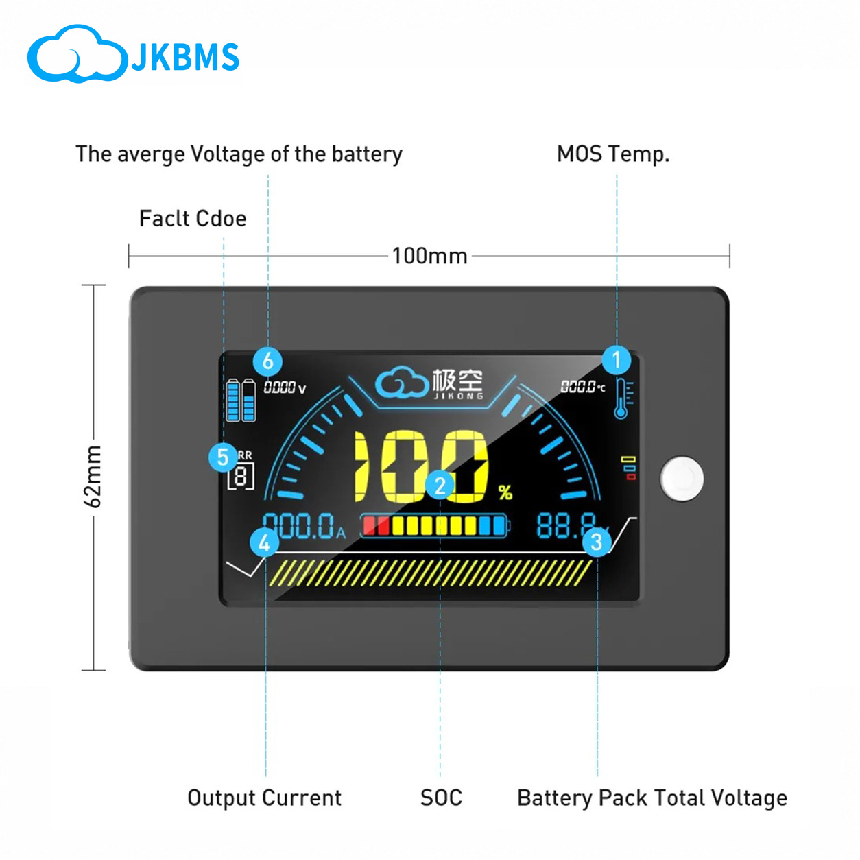 JIKONG JK BMS LCD Display Scre - đánh giá và giá Smart Energy Monitor