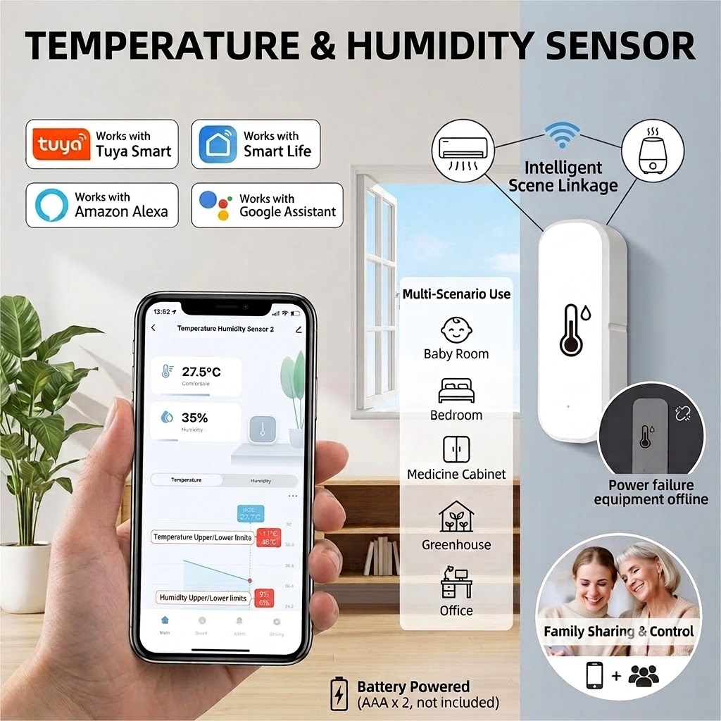 WiFi Smart Temperature and Hum - đánh giá và giá Wifi Thermostat
