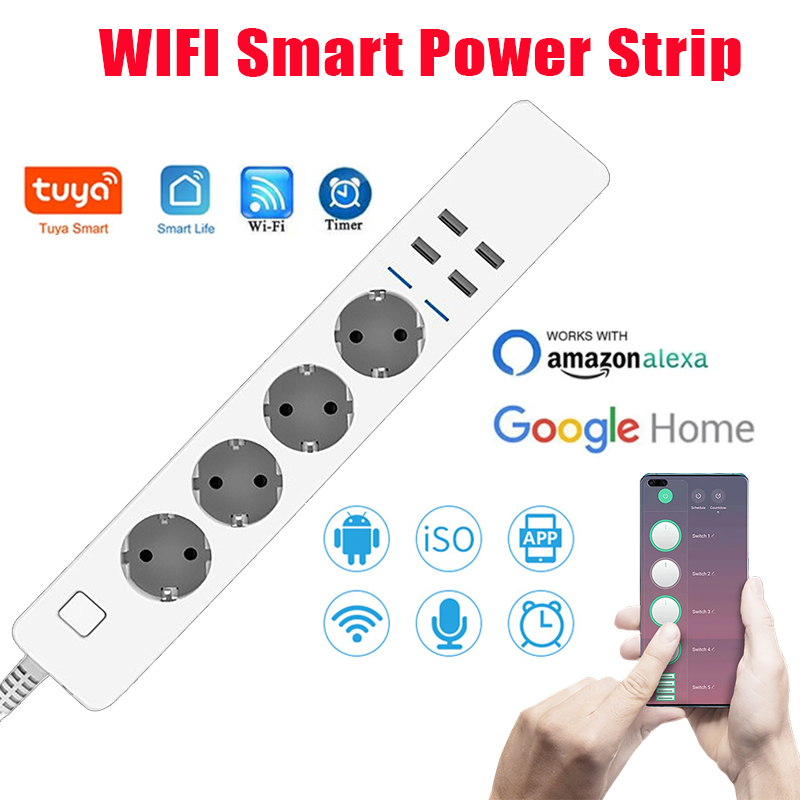 WIFI Smart Power Strip 4 AC Ou - đánh giá và giá Smart Power Strip
