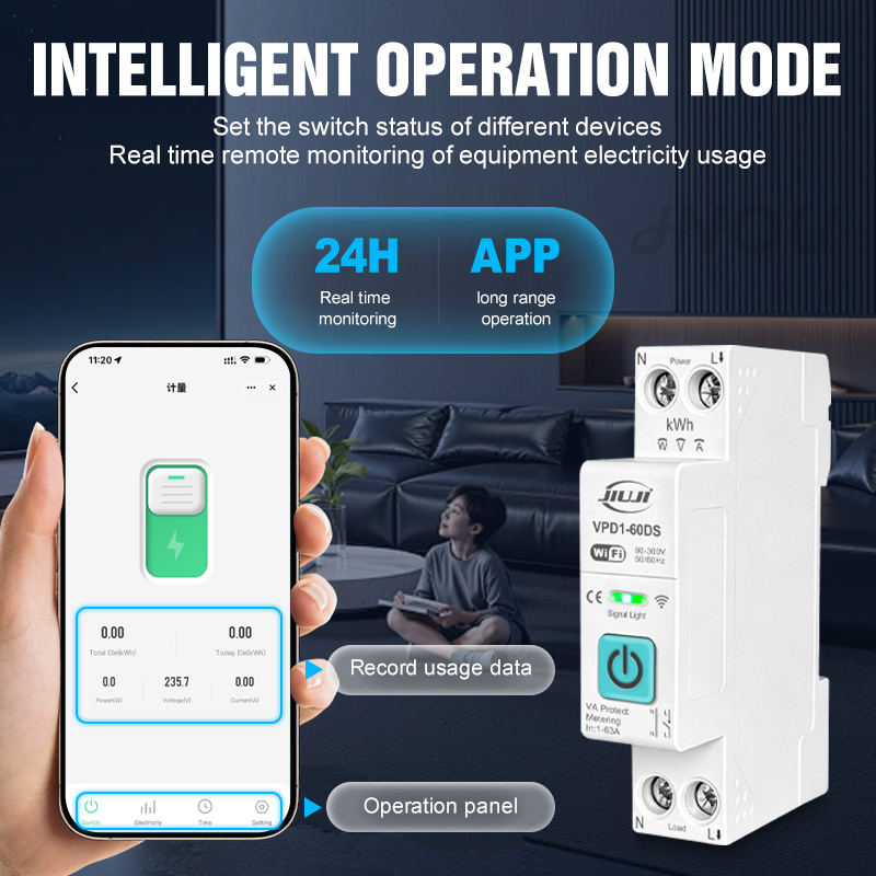 Smart WiFi DIN Rail Switch 1P  - đánh giá và giá Smart Energy Monitor