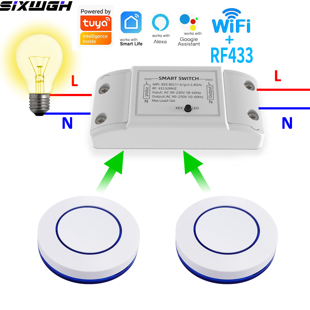 16A WiFi Tuya Smart Switch Wir - đánh giá và giá Smart Light Switch