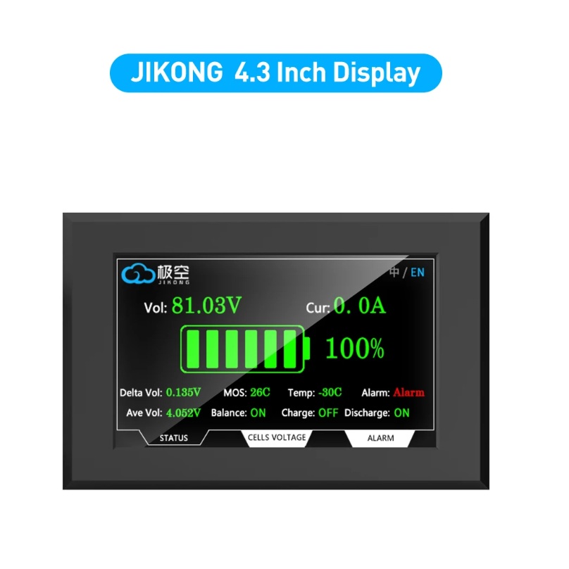 JK BMS RS485 CAN Module 4.3 LC - đánh giá và giá Smart Energy Monitor