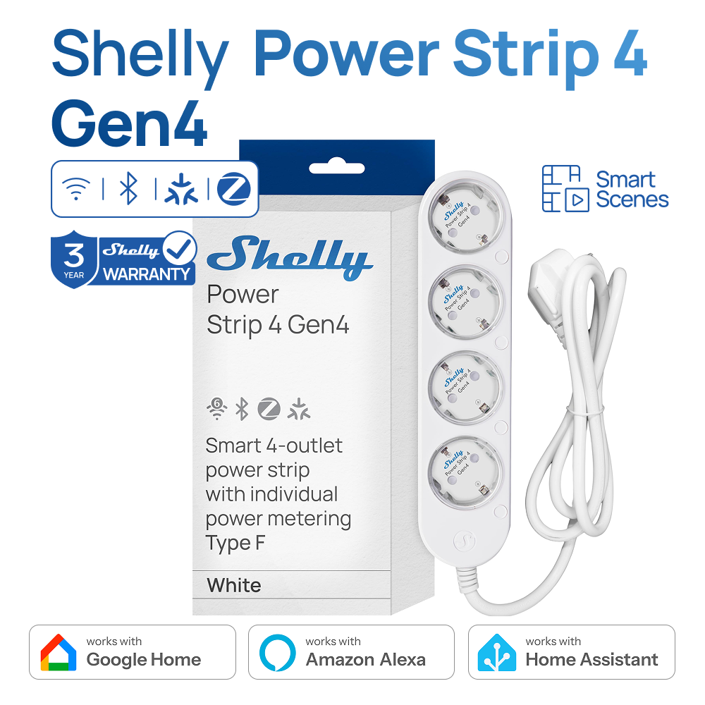 Shelly Power Strip 4 Gen4 Smar - đánh giá và giá Smart Power Strip